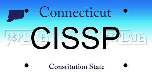 CISSP Connecticut License Plate