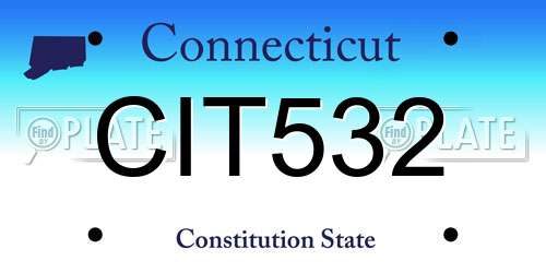 CIT532 Connecticut License Plate