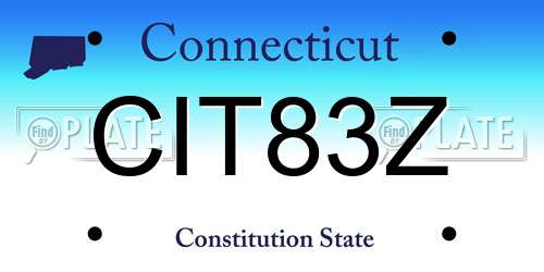 CIT83Z Connecticut License Plate