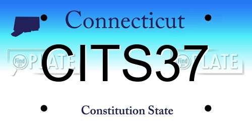 CITS37 Connecticut License Plate
