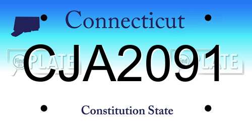 CJA2091 Connecticut License Plate