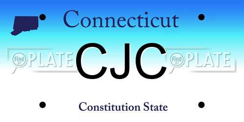 CJC Connecticut License Plate