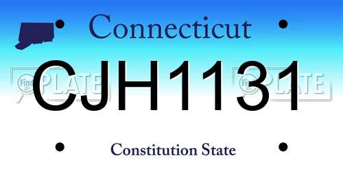 CJH1131 Connecticut License Plate