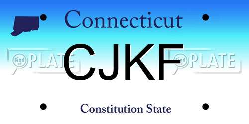 CJKF Connecticut License Plate