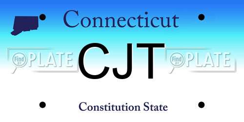 CJT Connecticut License Plate