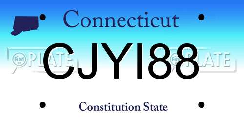 CJYI88 Connecticut License Plate