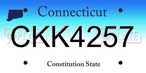 CKK4257 Connecticut License Plate