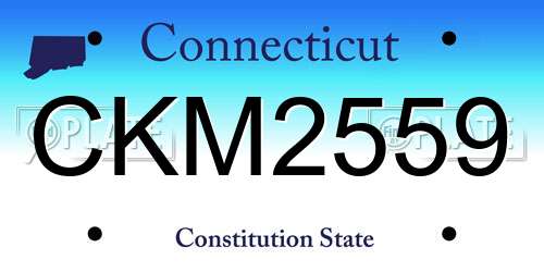 CKM2559 Connecticut License Plate