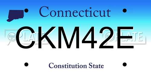 CKM42E Connecticut License Plate