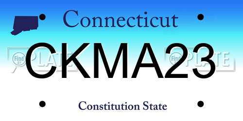 CKMA23 Connecticut License Plate