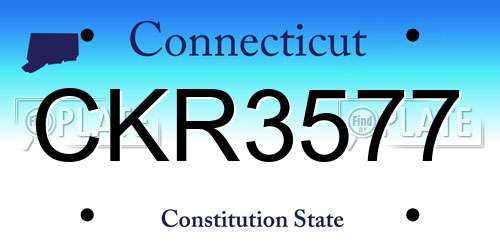 CKR3577 Connecticut License Plate
