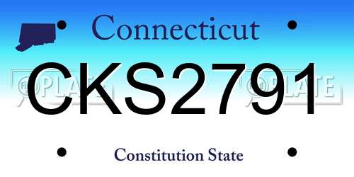 CKS2791 Connecticut License Plate