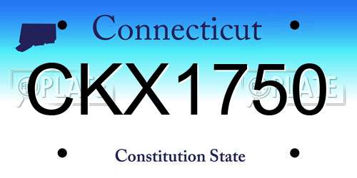CKX1750 Connecticut License Plate