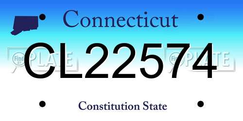 CL22574 Connecticut License Plate