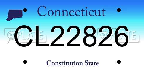 CL22826 Connecticut License Plate