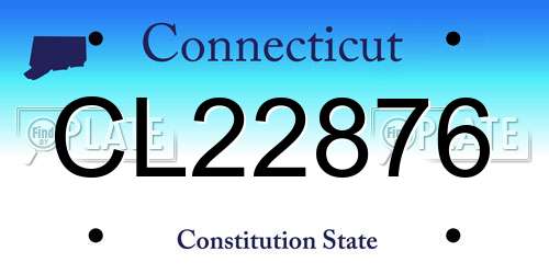 CL22876 Connecticut License Plate