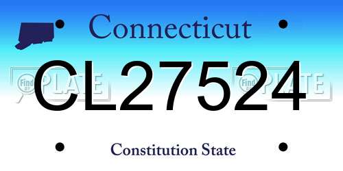 CL27524 Connecticut License Plate
