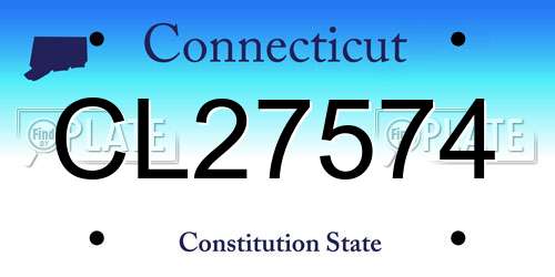 CL27574 Connecticut License Plate