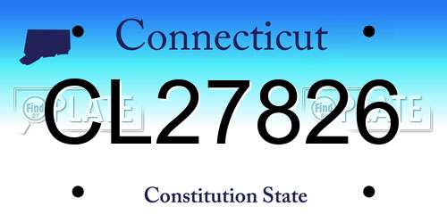 CL27826 Connecticut License Plate