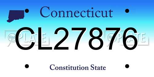 CL27876 Connecticut License Plate