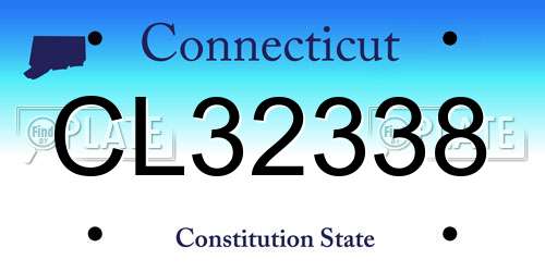 CL32338 Connecticut License Plate