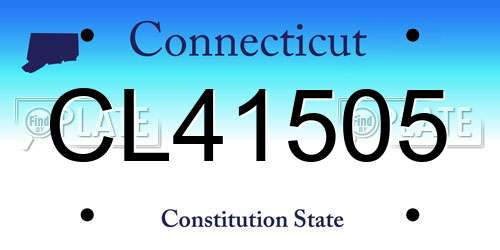 CL41505 Connecticut License Plate