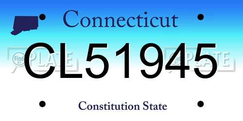 CL51945 Connecticut License Plate