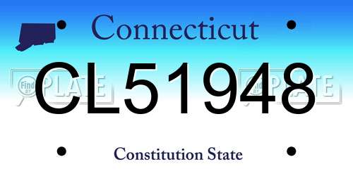 CL51948 Connecticut License Plate