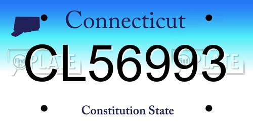 CL56993 Connecticut License Plate