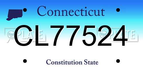 CL77524 Connecticut License Plate