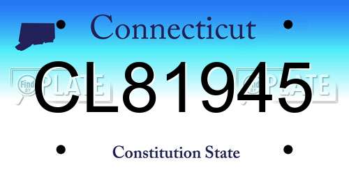 CL81945 Connecticut License Plate