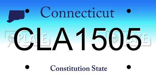 CLA1505 Connecticut License Plate