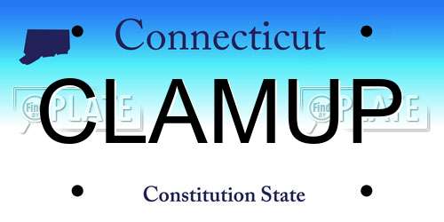 CLAMUP Connecticut License Plate
