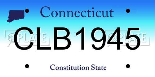CLB1945 Connecticut License Plate
