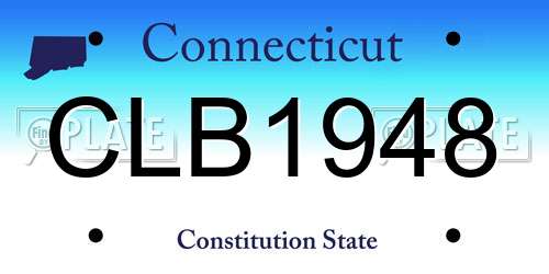 CLB1948 Connecticut License Plate