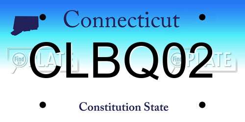 CLBQ02 Connecticut License Plate