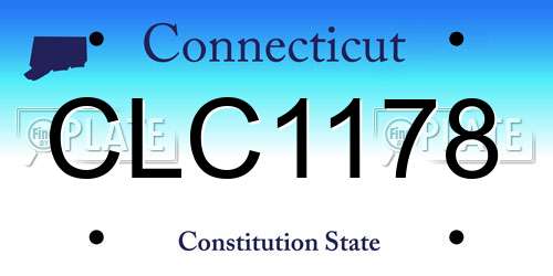 CLC1178 Connecticut License Plate