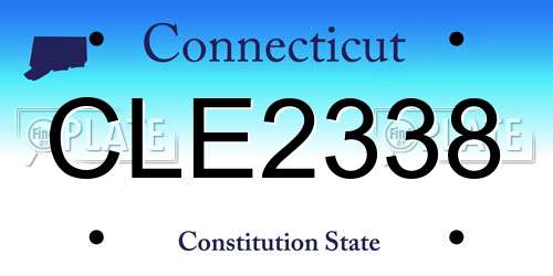 CLE2338 Connecticut License Plate