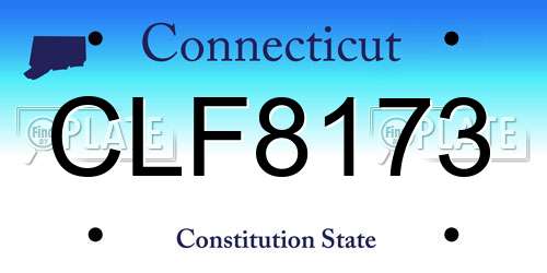 CLF8173 Connecticut License Plate