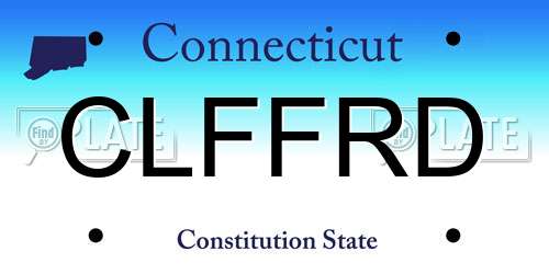 CLFFRD Connecticut License Plate