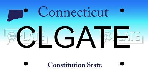 CLGATE Connecticut License Plate