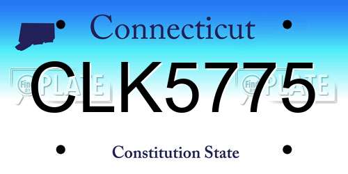 CLK5775 Connecticut License Plate