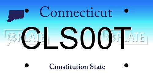 CLS00T Connecticut License Plate