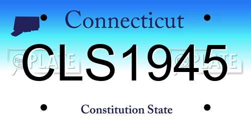 CLS1945 Connecticut License Plate