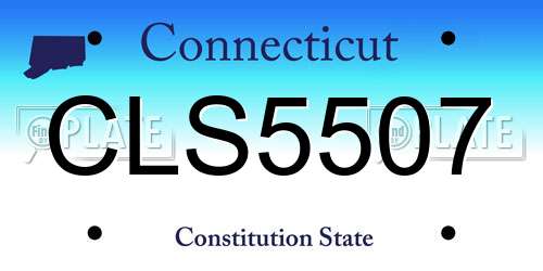 CLS5507 Connecticut License Plate