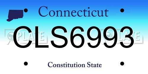 CLS6993 Connecticut License Plate
