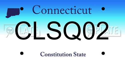 CLSQ02 Connecticut License Plate
