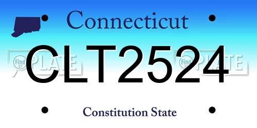 CLT2524 Connecticut License Plate