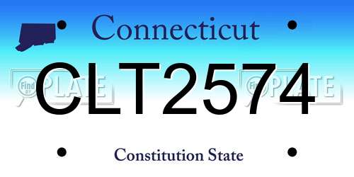 CLT2574 Connecticut License Plate