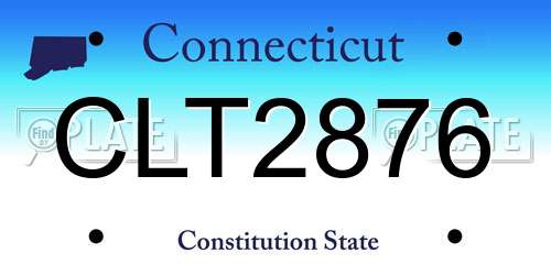 CLT2876 Connecticut License Plate